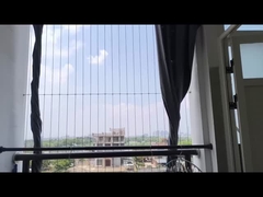 316 Acero inoxidable de alambre de cuerda Balcón Invisible de la rejilla Función anti robo