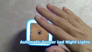 La inducción automática llevó la luz de la noche multicolora de la lámpara ahorro de energía de la cabecera de las luces de la noche para el dormitorio