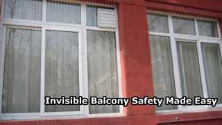 Balcón Parrilla invisible Malla transparente Solución de seguridad Dormitorio escolar