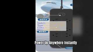 Toma de corriente portátil con carga rápida USB