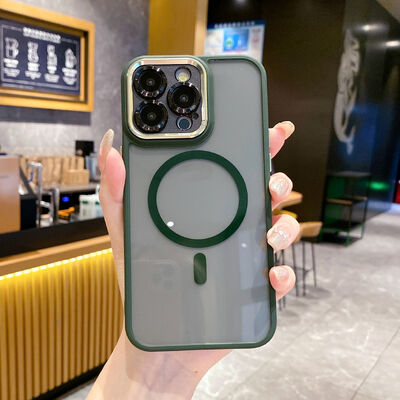 Funda magnética semitransparente a prueba de golpes para iPhone 17