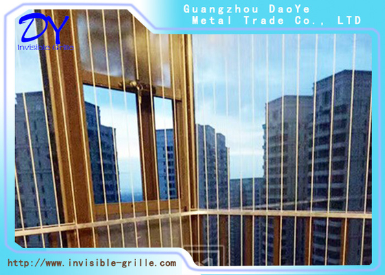 limpieza fácil del marco de aluminio de la parrilla de Dia. Balcony Invisible del alambre de 2.5m m