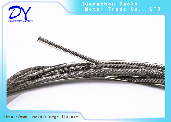 Cables de acero inoxidable con rejilla de balcón invisible recubierta de nylon