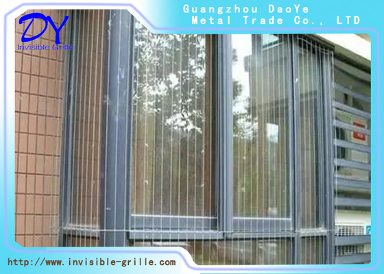 Fácil de limpiar Ventana Invisible Cubierta de extremo de rejilla Parte de aluminio de acero de nylon Superficie de cuerda de alambre