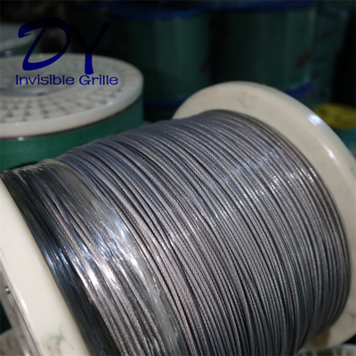 316 alambre 2.0mm Invisible Escudo de balcón con protección de revestimiento de nylon