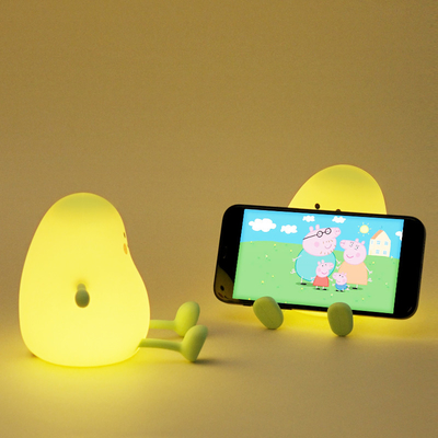 Luz de la noche de la fruta de mango USB Tinta de atenuación recargable lámpara de mesa de silicona LED Decoración de la cama regalo lámpara de dormitorio para niños
