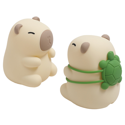 Logotipo personalizado Capybara Niños Regalo Dormitorio Lindo Lámpara Blanda Color Gradiente Perro Silicona Luz Nocturna
