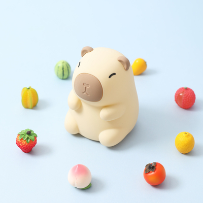 Logotipo personalizado Capybara Niños Regalo Dormitorio Lindo Lámpara Blanda Color Gradiente Perro Silicona Luz Nocturna