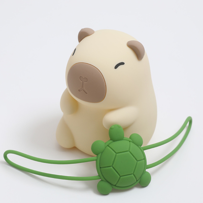 Logotipo personalizado Capybara Niños Regalo Dormitorio Lindo Lámpara Blanda Color Gradiente Perro Silicona Luz Nocturna