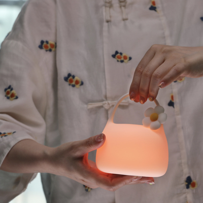 Bolso de regalo creativo de bricolaje lámpara de silicona con tiempo decoración junto a la cama atmósfera luz nocturna para dormir