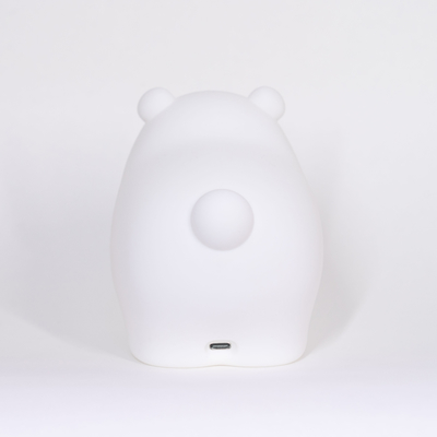 Pequeño oso acariciando Silicona luz nocturna dormitorio infantil bebé alimentando lindo creativo pequeña luz nocturna suave luz