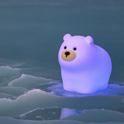 OEM Led Cute Cartoon Silicona Lámpara de Dormir de Oso Usb Lámpara de Noche Recargable Dormitorio del bebé Luz nocturna junto a la cama