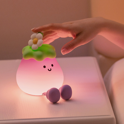 Vegetales pequeñas berenjenas lámparas de silicona USB recargable dormitorio de la cama Pat luces nocturnas para regalos