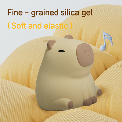 Creativa Capybara LED luz nocturna linda lámpara de mesa de silicona de lado de la cama para el cuarto de los niños regalo hogar inteligente