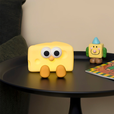 Fábrica de venta al por mayor de queso suave silicona lámpara para bebés de guardería sensible control del grifo 7 colores únicos luz nocturna para niños