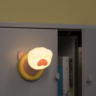 Fabrica Control de sueño lindo CAT PAW lámparas de dormitorio USB lámpara de silicona con luz táctil recargable Luz nocturna de silicona