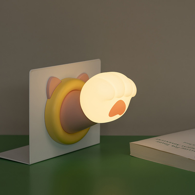 Fabrica Control de sueño lindo CAT PAW lámparas de dormitorio USB lámpara de silicona con luz táctil recargable Luz nocturna de silicona