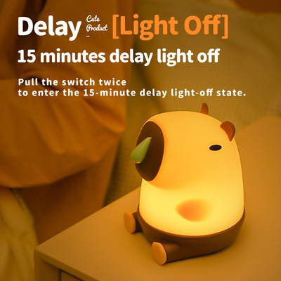Mayorista Capybara luz nocturna lindo animal lámpara nocturna Snottybara silicona luces táctiles decoración portátil recargable para niños