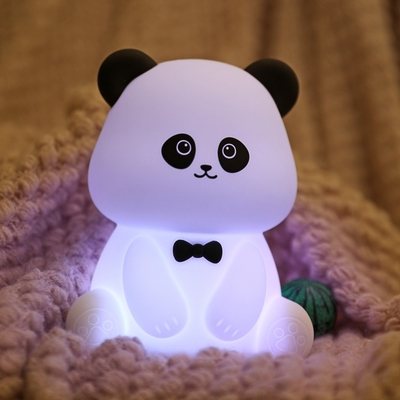Lámparas recargables de bebés de silicona Panda luz nocturna LED para niños luces nocturnas