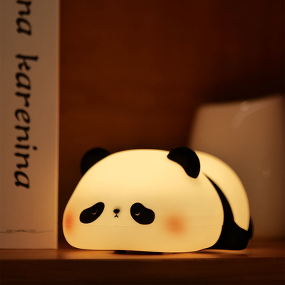 Personalización Luz nocturna de silicona Panda Usb Recargable Mesa Led Lamp Luz nocturna de silicona Luces nocturnas para el cuarto de los niños