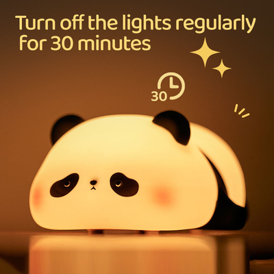 Personalización Luz nocturna de silicona Panda Usb Recargable Mesa Led Lamp Luz nocturna de silicona Luces nocturnas para el cuarto de los niños