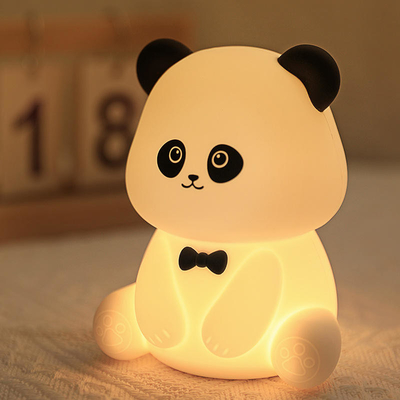 Lámparas recargables de bebés de silicona Panda luz nocturna LED para niños luces nocturnas
