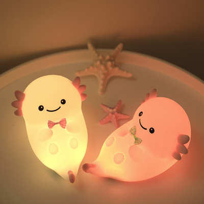 Modern Home USB Night Light Hexagonal Dinosaur Baby Fish LED con sensor táctil Luz recargable de silicona de colores