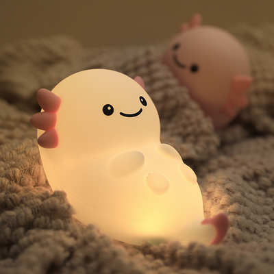 Modern Home USB Night Light Hexagonal Dinosaur Baby Fish LED con sensor táctil Luz recargable de silicona de colores