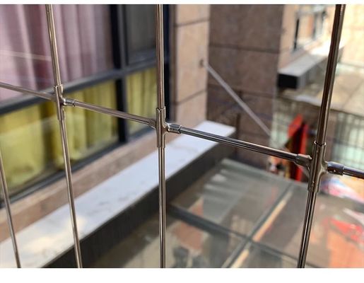 Bolted Installation Balcony Grills Constructed Using Highest Grade Of Stainless Steel Cables For Protection And Durability