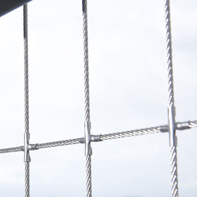 Fácil escape contra incendios Seguridad de mascotas Rejilla invisible con distancia de cable de 5 cm para protección de balcón y ventana