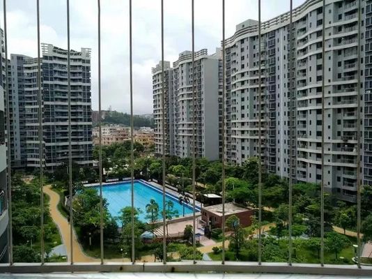 Rejilla invisible de alambre de acero inoxidable 316 de 2,0 mm con recubrimiento de nylon y espacio de distancia de alambre de 5 cm