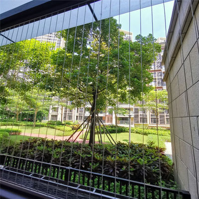 Cuadro fijo de estilo abierto de aleación de aluminio Balcón Rejilla invisible con instalación de montaje superficial