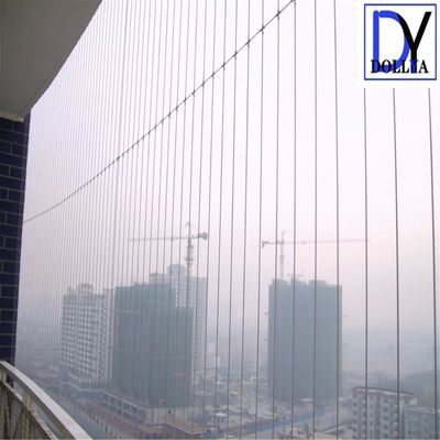 Rejilla invisible de acero inoxidable 316 con separación de alambre de 5 cm para facilitar la evacuación en caso de incendio