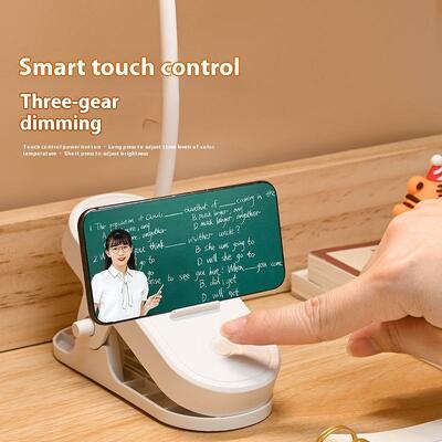 Escritorio, escritorio de estudio, lámpara de mesa junto a la cama lámpara táctil de 3 vías con puerto de carga USB-C y toma de corriente alterna