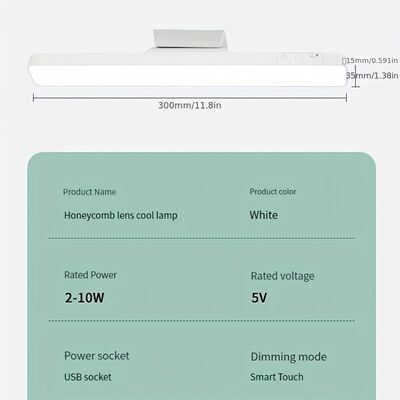 3500-6500K Temperatura de color lámpara de mesa LED con voltaje nominal 5V 1A Ideal para iluminación de tareas lectura y decoración