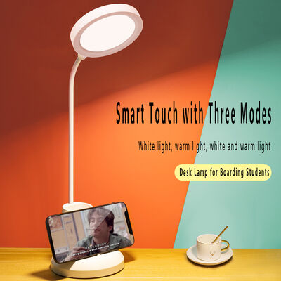Lámpara de escritorio portalápices moderna y sencilla LED recargable Enchufable Protección ocular Lámpara de estudio Lámpara de lectura para dormitorio universitario Táctil
