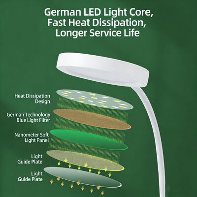 Lámpara de escritorio portalápices moderna y sencilla LED recargable Enchufable Protección ocular Lámpara de estudio Lámpara de lectura para dormitorio universitario Táctil