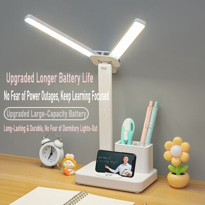 Lámpara de escritorio LED pequeña con control táctil USB directo de fábrica, recargable, luz nocturna, lámpara de lectura, pantalla blanca, dropshipping