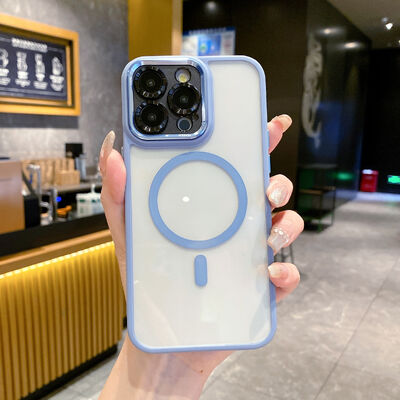 Funda magnética semitransparente a prueba de golpes para iPhone 17