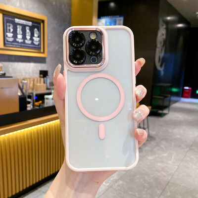 Funda magnética semitransparente a prueba de golpes para iPhone 17