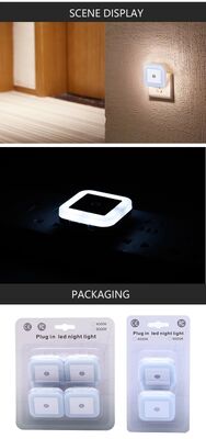 Luces LED con sensor para mesita de noche, lámpara de bajo consumo, luz nocturna multicolor para dormitorio