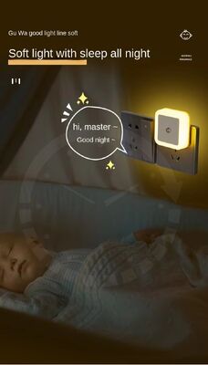 Lámpara de luz nocturna dulce Sensor de movimiento de luz suave Relajante y noche segura