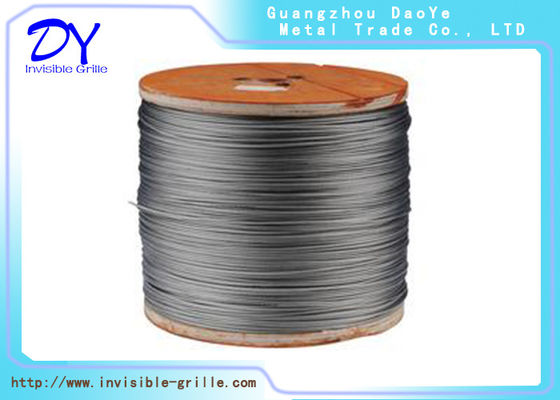 Cubierta de extremo de aluminio parte ventana rejilla invisible para la superficie de la cuerda de alambre de acero de nylon