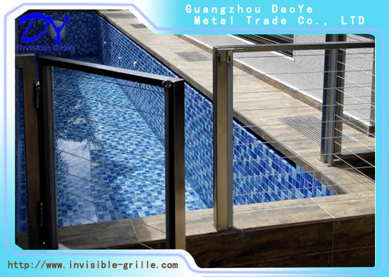 Grill de seguridad de balcón invisible personalizado de aluminio tamaño 6m Solución de seguridad de balcón para diseños arquitectónicos modernos