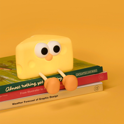 China Fábrica de diseño moderno USB recargable silicona luz nocturna de bebé lámpara de hogar inteligente iluminación con un diseño de queso para el dormitorio de las niñas