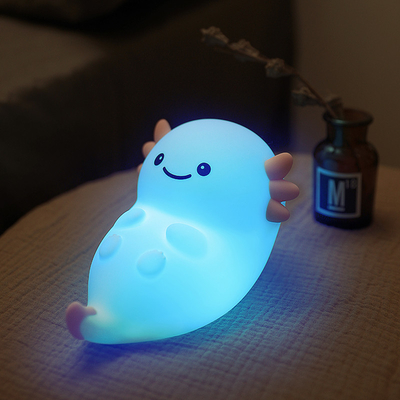Modern Home USB Night Light Hexagonal Dinosaur Baby Fish LED con sensor táctil Luz recargable de silicona de colores