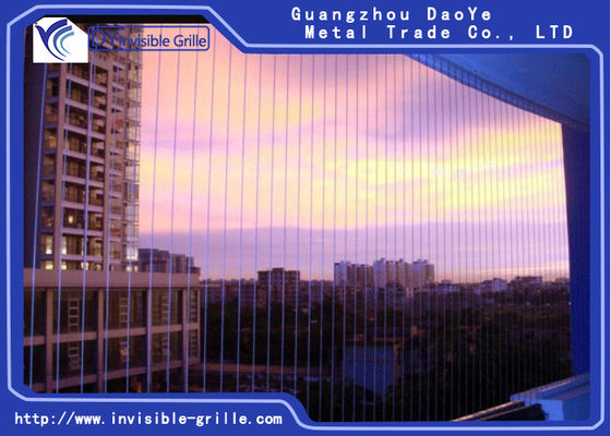 Instale el aluminio del marco fijo y el alambre de acero inoxidable para las parrillas invisibles de la ventana