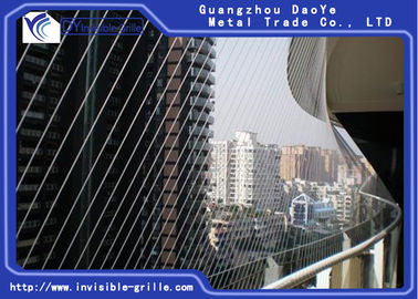 Parrilla invisible de la fuerza del balcón superior de la seguridad para el alto edificio de la subida