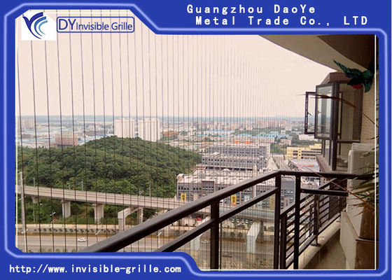 Parrilla invisible de aluminio del balcón del perfil los 6m de la seguridad exterior